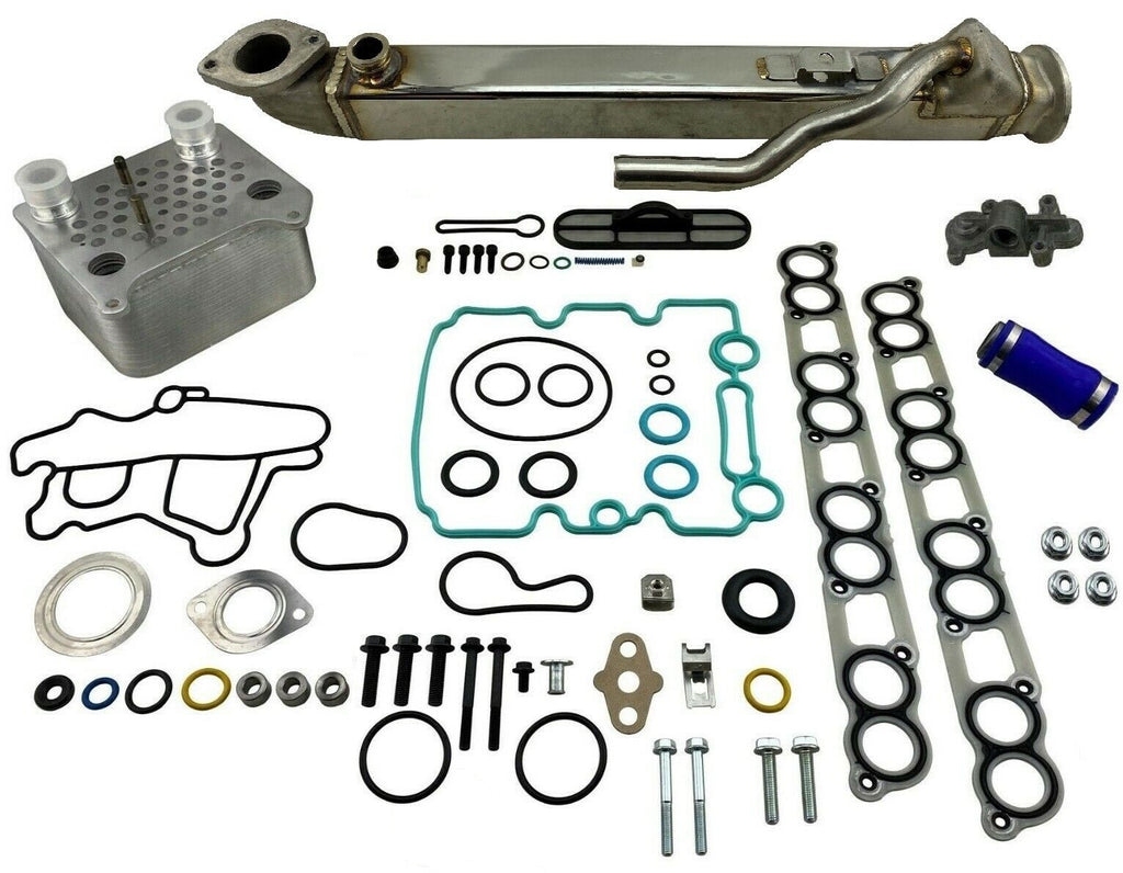 OIL / EGR Cooler + Intake Gaskets + Blue Spring FPR for 6.0L Powerstroke Diesel