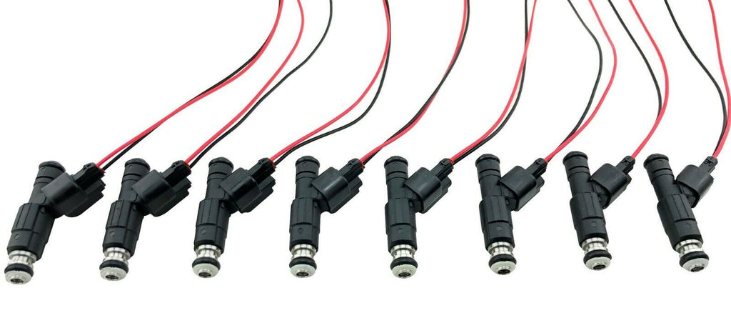 8 Set 4-Hole Upgraded Fuel Injectors + Harness for Ram 1500 Van 2500 3500 5.2L