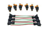 6 FUEL INJECTORS for 1987-97 Jeep Wrangler Grand Cherokee Comanche Wagoneer 4.0L