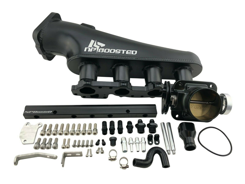 1995-02 S14 S15 SR20DET Billet Intake Manifold & 76mm Throttle Body + Fuel Rail