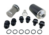 AN6 AN8 AN10 Inline Fuel Filter Kit HiFLow 100 Micron Cleanable 58mm Billet Case