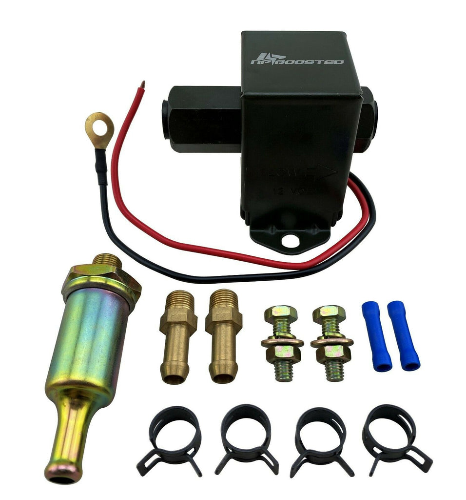 12V Low Pressure Universal Electric Fuel Pump - Metal, 4-7 PSI For Petrol/Diesel