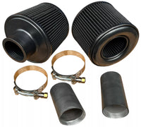 N54 Black Dual Cone Filter Air Intake Kit for 135i 335i 335xi 535i Z4 3.0L Turbo