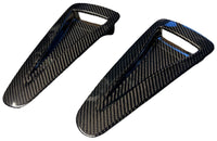 Woven Carbon Fiber Bolt On Hood Scoop Air Vent Duct Inserts Grilles fits R35 GTR