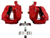 4 POT Red Front Brake Calipers Set fits 2003-2009 350Z Fairlady Z 2004 G35 VQ35