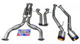 FITS 2009+ 370Z Z34 Fairlady 3.7L Dual 4.5" Burnt Tip Stainless Catback Exhaust