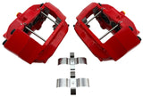 4 POT Red Front Brake Calipers Set fits 2003-2009 350Z Fairlady Z 2004 G35 VQ35