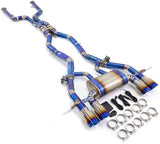 4 Inch Quad Burnt Tip Titanium Exhaust for 2019+ M3 M4 G80 G82 S58 3L Twin Turbo