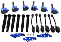 6 N55 Ignition Coil Adapter Bracket Kit for B58 Coils Plates Wiring Harness Swap