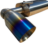 BURNT TIP DUAL CAT BACK EXHAUST 3.5" TIPS MUFFLERS FOR 04-11 RX8 RX-8 Rotary 1.3
