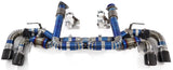 FITS Corvette C8 6.2L V8 2020+ Performance Valved Titanium X-Pipe Exhaust Blue