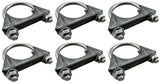6 Pieces 2" Steel Universal Exhaust muffler Tail pipe U-Clamps 51mm Holders Kit