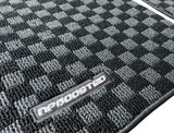 4 JDM Import CARS Japan Checkered Black Gray Floor Mat Interior Carpet Universal
