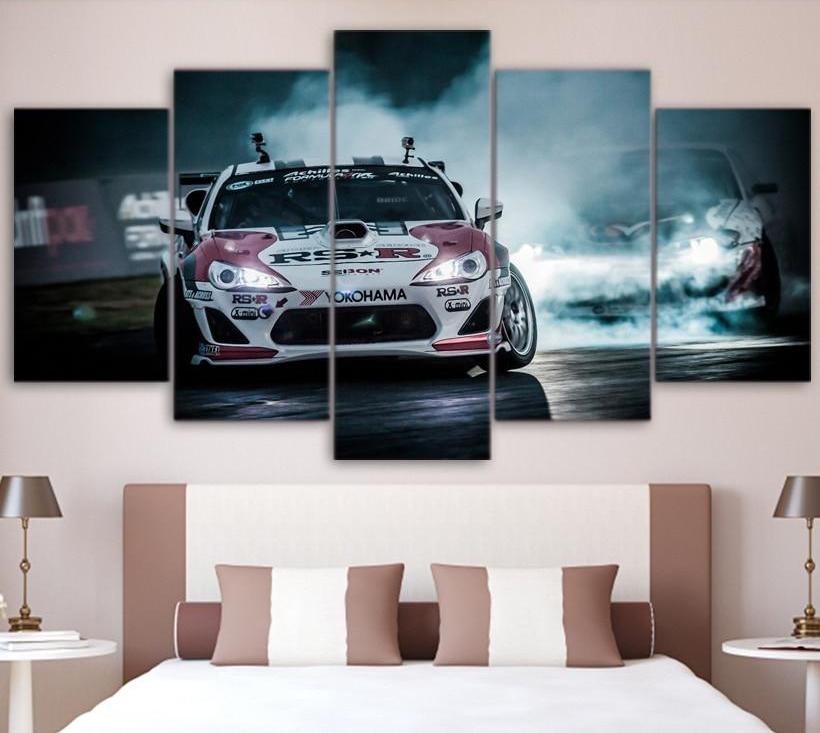 Toyota 86 Canvas HD Printed Modular Pictures Frame Wall Art Poster 5 Panel TOYOTA 86 FRS BRZ JDM Racing Car Canvas Painting Home Decor