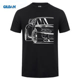 Mens Race Car 2JZ JDM Toyota Supra MK4 2JZGTE Tee Shirts S-XXXL Men's T Shirts 100% Cotton Fabric
