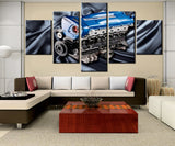 Modern Decorative 5 Pieces HD Printed Canvas Painting Nissan Skyline RB Engine For Modern Decorative Bedroom Living Room Home