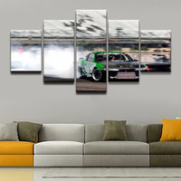 Painting On Canvas Modern Print Liveing Room Fashion Wall Art 5 Panel Sports Drift Racing Pictures Home Decor Poster Framework