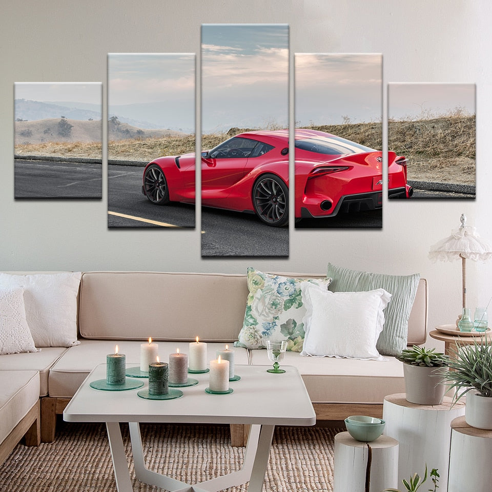 Toyota FT1 Canvas Modern HD Printed Modular Pictures Frame Wall Art Poster 5 Panel TOYOTA FT1 JDM Racing Car Canvas Painting Home Decor