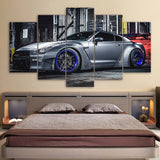 HD Printed One Set Car Poster Canvas Paintings Wall Art Home Living Room Bedroom 5 Pieces Nissa Skyline Gtr Car Decor Framework