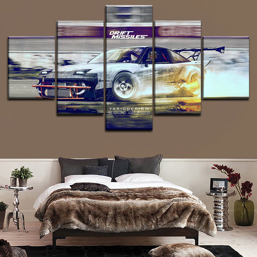 Canvas Wall Art Pictures Home Decor For Living Room Framework 5 Pieces Speedhunters Sports Car PaintingsHD Print Modular Posters