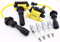 1996-2006 LANCER IGNITION COILS & WIRES SET EVO IV V VI VII VIII IX NGK SPLUGS