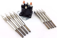 8 FORD POWERSTROKE POWER STROKE 7.3L TURBO DIESEL GLOW PLUGS SET RELAY SOLENOID