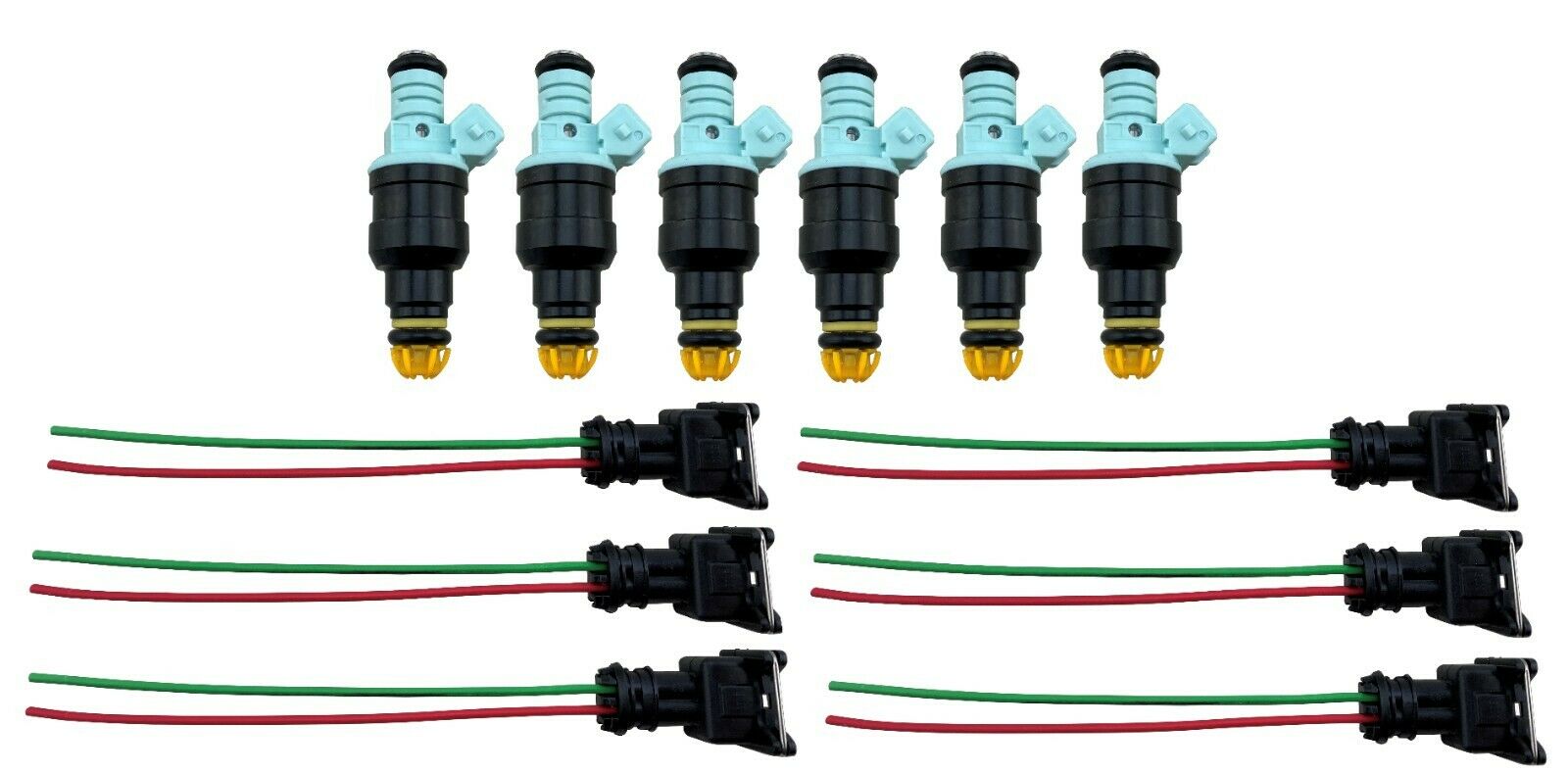 Fuel Injector Extender Clips 6 Fuel Injectors + Plug Connector Clips for M3 323i 325i 525i E36 E34 ...