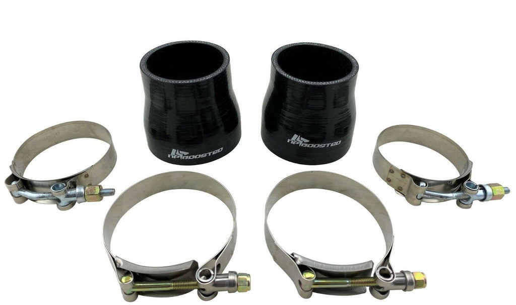 2 Intercooler Coupler Reducer 3" to 2.5" Pipe Boot Air Intake + 4 T-Bolt Clamps