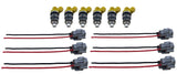 6 Pcs 650cc Fuel Injectors + Wire Clips FOR Supra Soarer Aristo MR2 Celica 300ZX