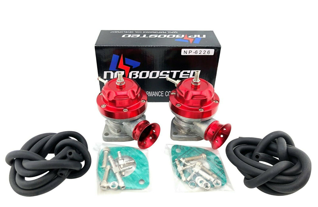 TWIN 30PSI ADJUSTABLE BOV Blow Off Valves TYPE-RS Flange for TURBO SUPERCHARGER