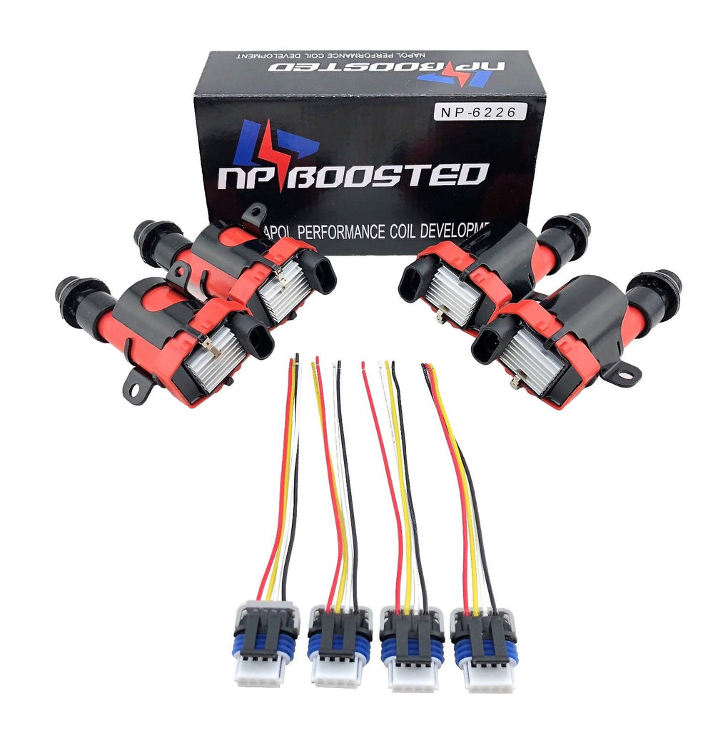 4 Pack GM LS1 LQ9 D585 Ignition Coils Universal Conversion Kit for 4 C ...
