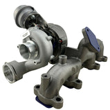 6+6 Billet Compressor Wheel Upgraded Turbo + Manifold + Wastegate for 1998-2003 MK4 Golf Jetta Beetle A3 ALH ARL 1.9L TDI Diesel Turbocharger