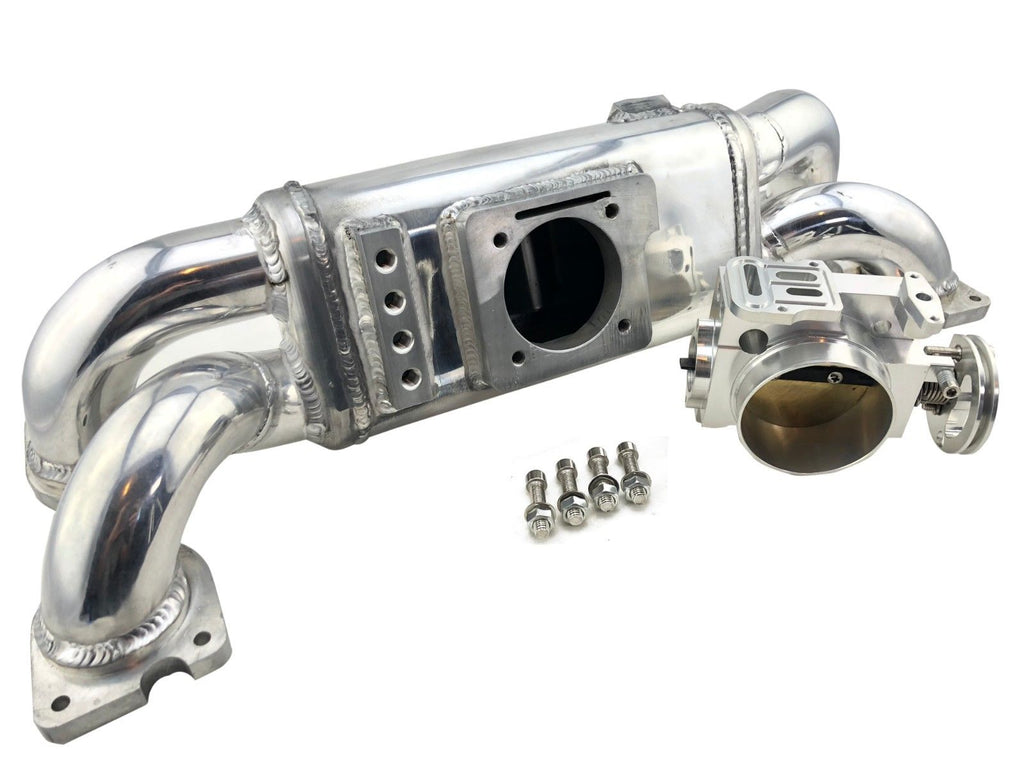 Aluminium INTAKE MANIFOLD & 70mm Throttle body for SUBARU WRX EJ20 EJ25 GC8 GDB