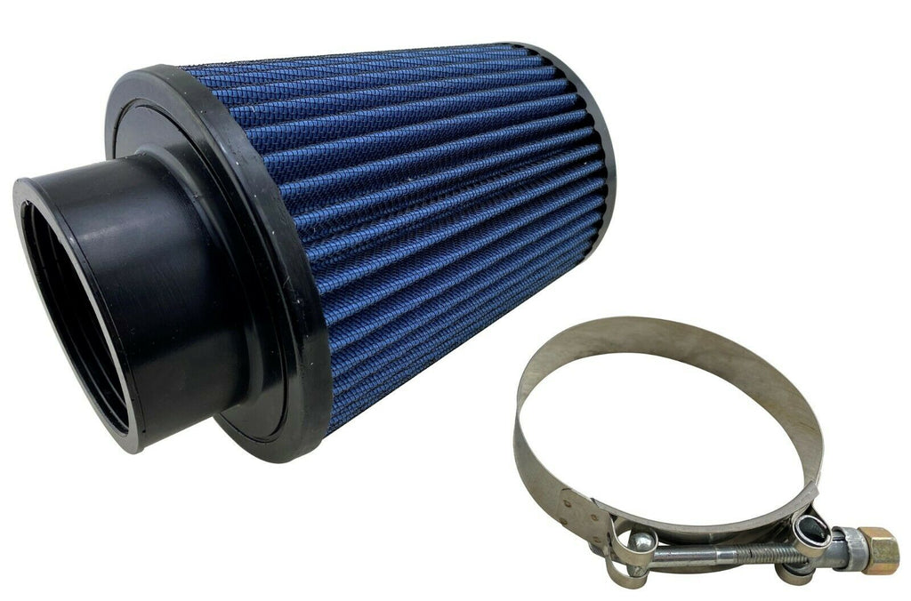 Universal 2.75 Inch High Flow Air Intake Turbo Supercharger Blue Black Filter