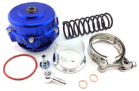 50MM BOV BLUE ALUMINUM 1-35PSI TURBO SUPERCHARGED LANCER EVO IMPREZA STI JDM