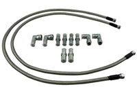 6AN SS Braided Transmission Oil Cooler Hoses + Line Fittings TH350 700R4 TH400