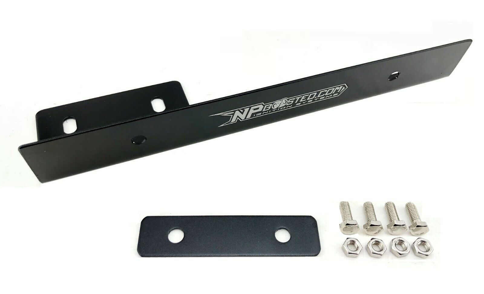 thumbnail image 2 of MAXHAWK JDM Universal Front Bumper License Plate Mount Bracket Relocator – Black, Performance/Custom Style 2 of 4