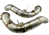 Turbo Outlet Exhaust Down Pipes for 11-18 S63 4.4L Twin Turbo M5 M6 F10 F12 F13