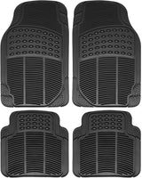 Car Truck SUV Floor Mats 4 Pack All Season Flexible Rugged Mat Carpet Protection