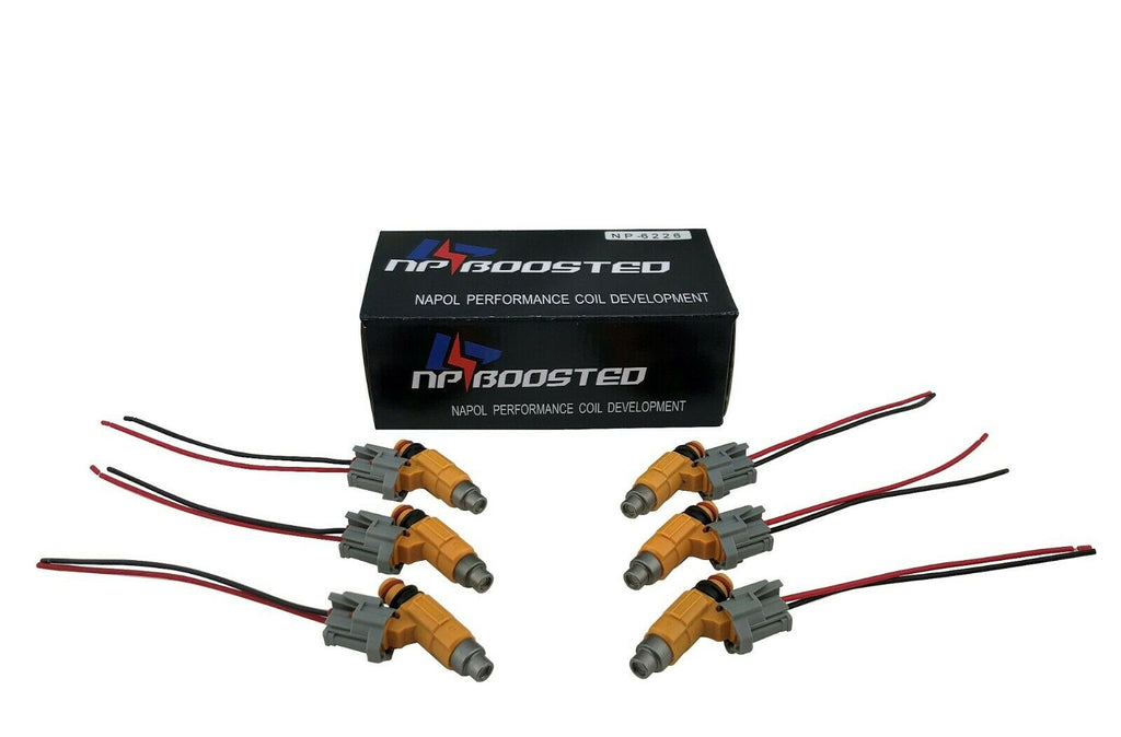 6 Fuel Injectors for 97-04 Mitsubishi Montero 3.0L Diamante 3.5L + Wire Harness