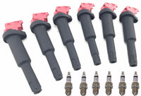6 Performance Ignition Coils & Bosch Spark Plugs Set for BMW 3 5 Series X3 X5 Z4