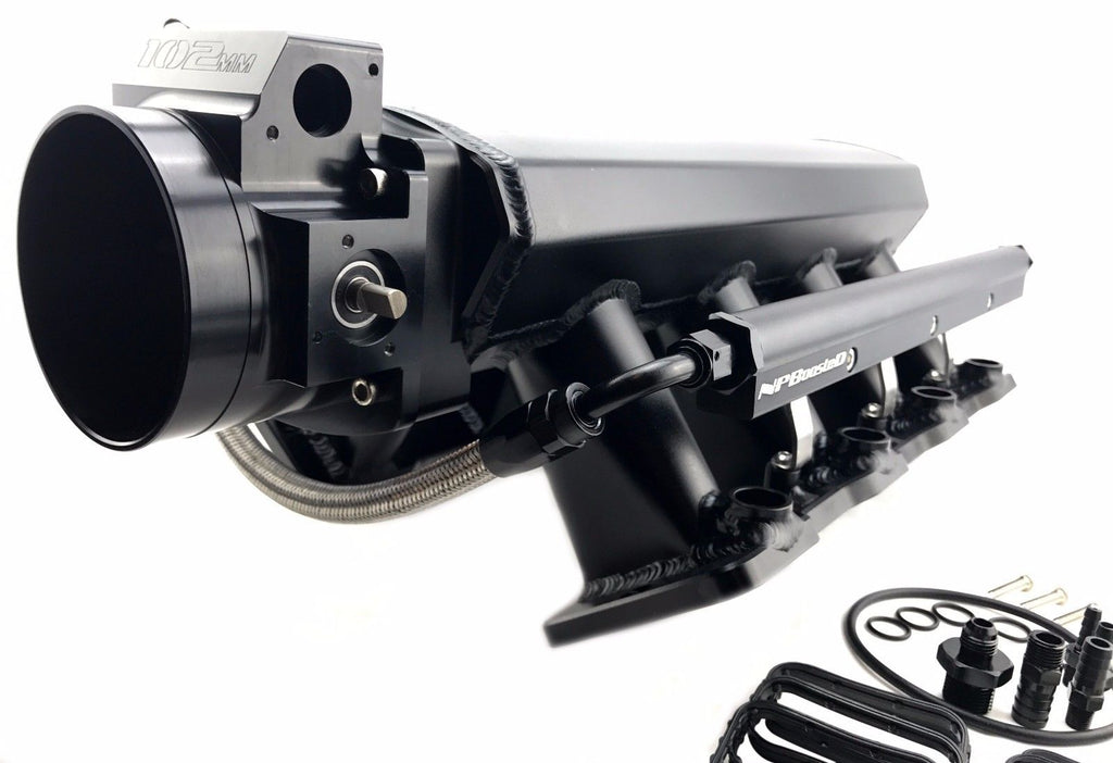 GM LS LS1 LS2 LS6 EFI Tall Custom Aluminum INTAKE MANIFOLD 102MM Throt ...