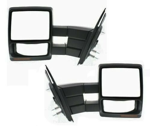 Towing Power Heated Tow Mirrors Set Pair Signal Puddle for 04-14 Ford F150 Truck